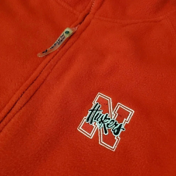 Men's PRO PLAYER Full-Zip Red Fleece Jacket Nebraska Cornhuskers SZ L Large - Picture 2 of 12